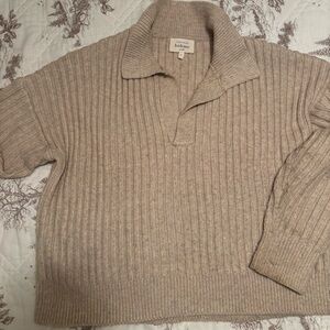 Beige Ribbed Women’s Bohme Sweater